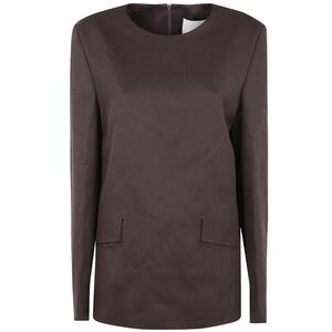 ENTIRE STUDIOS Minimalist Long Sleeve T-Shirt Women BROWN T-Shirts & Tops